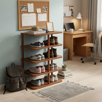 Large Capacity Multi-Tier Shoe Rack Space Saving Vertical Shoe Shelving Unit Easy Assembly Household Storage for Dorm Room, Apartment, Closet