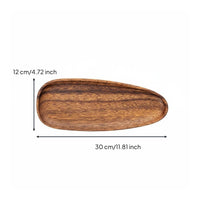 Multi-Purpose Irregular Walnut Wood Tray Multifunctional Walnut Wood Platter Polished Finish Irregular Shape Fruit Plate Hand-Polished for Restaurant, Coffee Table