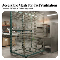 Screen Printing Curing Rack Heavy-Duty Mobile Curing Cart High Load Capacity Multi-Layer Wire Rack for Artists, Teachers, Warehouse, Classroom, School