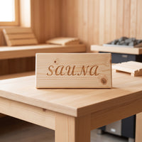 Sauna Door Handle Engraved Wooden Sauna Handle Rectangular Smooth for DIYers, Steam Room