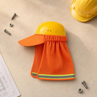 Breathable Hard-Hat Visor Curtain Elasticized Perforated Mesh Helmet Shade Hard Hat Neck Shade with Visor