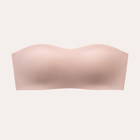 Strapless Bras for Women with Push Up Half Cup Design, Non-Slip Invisible Backless for Summer Dresses, Seamless Up