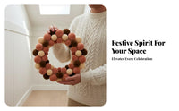 Door Hanger Lightweight Soft-Textured Fuzzy Orb Wreath Decorative Home Decoration for Window