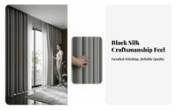 Heat Insulating Thermal Insulated Blackout Drape Sun Protection Solid Color Blackout Curtain Energy Saving Window Treatment Multiple Hanging Designs for Light Sleepers, Overnight Workers Workers, Homeowners, Bedroom, Living Room, Office, Nursery