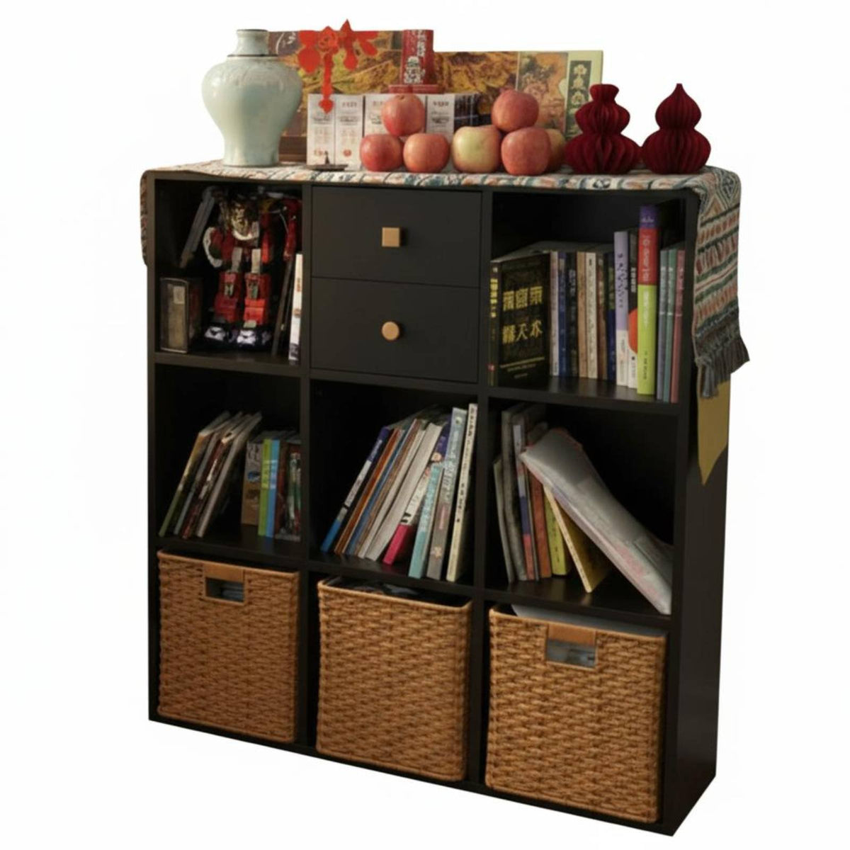 Multi-Functional lattice Cube Organizer Against-the-Wall Placement adaptable Cube Organizer adaptable Use shelving unit Lowlow-height for Homeowners, Apartment Dwellers, Living Room, Bedroom, Office, Closet