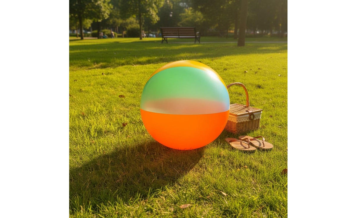 60cm Colorful Pool Ball Portable Giant Colorful Beach Ball Lightweight Outdoor Toy for Kids, Family, Backyard, Party