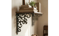Bracket with Angel Motif Rustic Shelf Bracket Black Shelf Brackets with Mounting Screws for Craftspeople