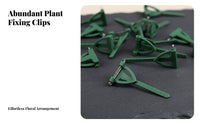 100 Pieces Floral Use Green Plastic Pin Clip Decorative Triangular Brooch Pin