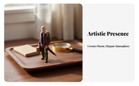 2 Pieces Guitarist and Explorer Figure Set Collectible Item Tiny People Figurines Hand Painted People Figures Realistic Features