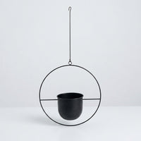 Plant Pots and Hanging Basket for Planters Outdoor, Round Flower Pots with Hanging Chain, Metal Wall Planter for Fence Planters, 1 Pack Iron