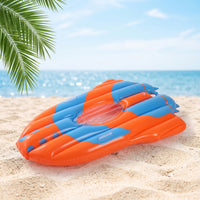 Inflatable Water Board with Window Two-chamberChamber Inflatable Surfboarding Easy to Inflate Pool Lounger with Handles for Kids, Young Children