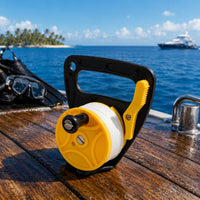 Diving Hand Reel Unified Handle Scuba Reel Yellow Spool Underwater Equipment for Boat Use