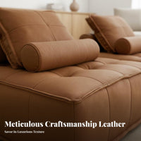 Nordic aesthetic sectional Block Couch Light Luxury Sectional Seating Minimalist Aesthetic Lounge Sofa Deep Seat for Apartment Dwellers, Design aficionados, Interior Designers, Living Room, Open-Plan Space, Showroom, Bedroom