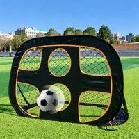 6-Hole Soccer Net Detachable Quick Setup Football Goal for Backyard