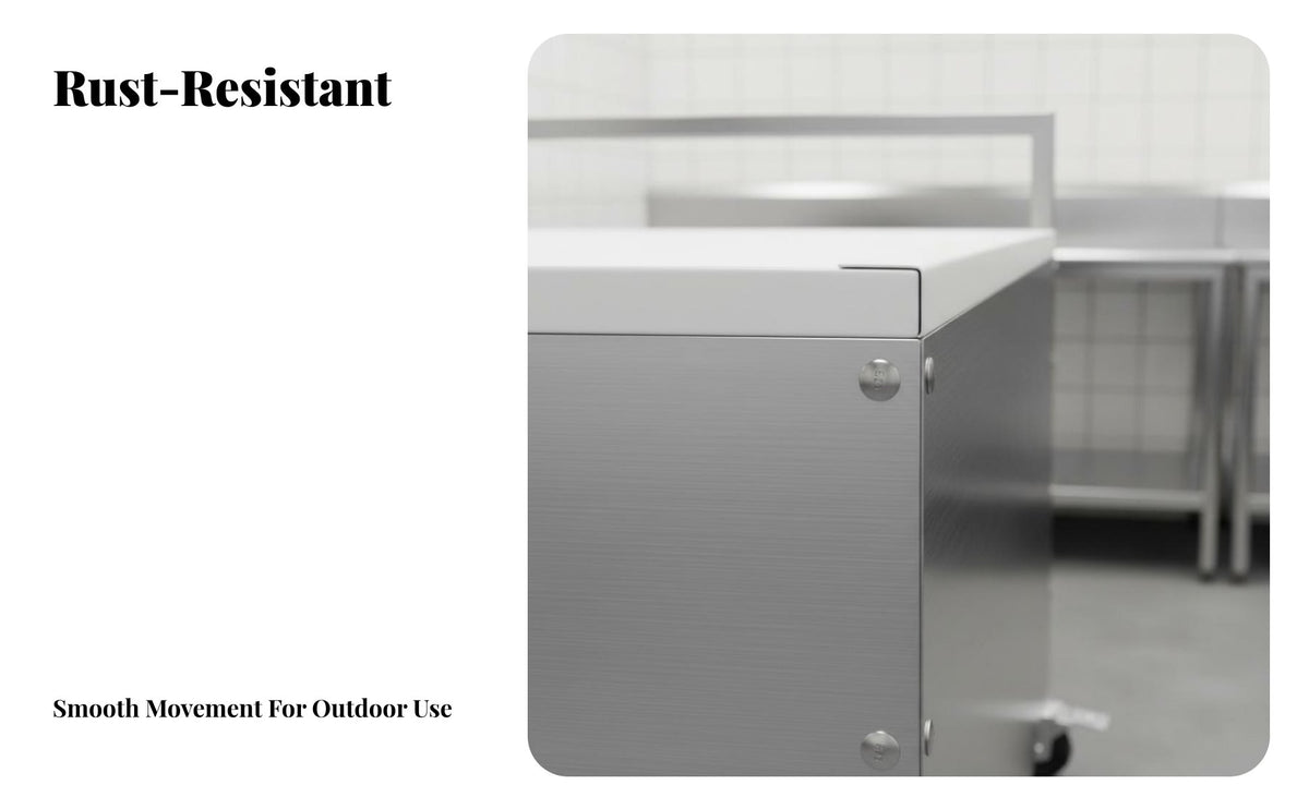 Caster Wheels with Brakes Stainless Steel Food Cart Easy to Maneuver Foldable Vending Cart Large Storage Capacity Mobile Snack Stall Sturdy Construction for Small Business Owners, Entrepreneurs, Night Markets, Outdoor Events, Temporary Shops