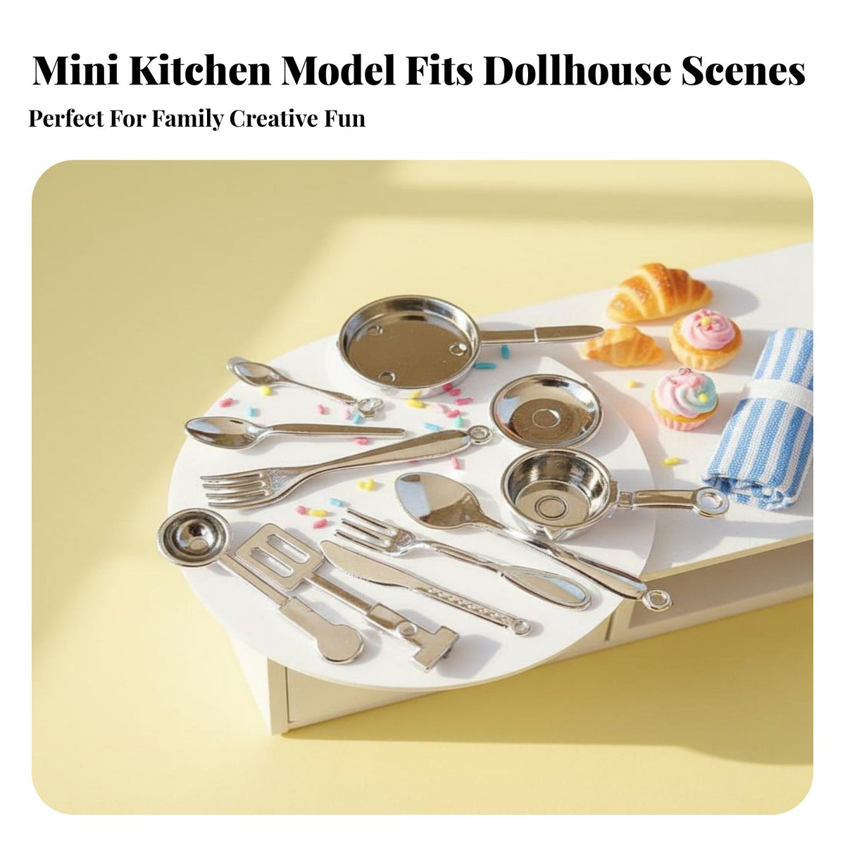 11 Pieces DIY Accessory 1:12 Scale Cooking Tools High Intricacy 1:12 Scale Utensil Set Realistic Intricacy S for Hobbyists, Hobbyist S