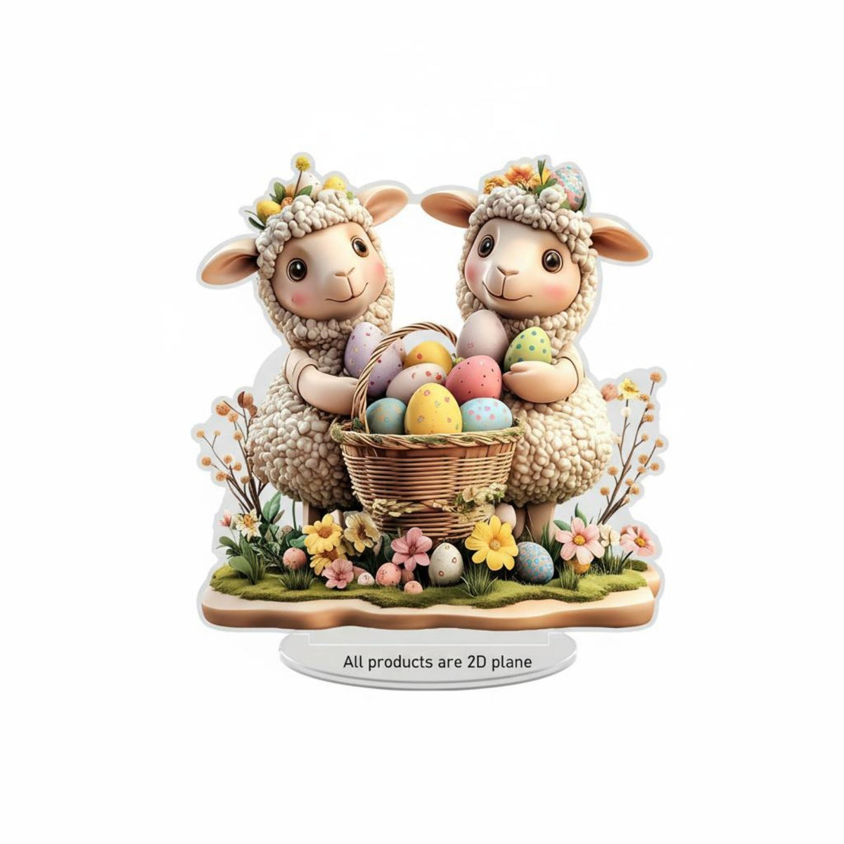 Easter Sheep Decoration Cute Creature Design Cartoon Lamb Table Ornament