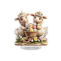 Easter Sheep Decoration Cute Creature Design Cartoon Lamb Table Ornament