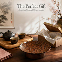 Ceramic Dessert Plate Chinese Japanese Style Snack Dish Fruit Nut Tray Tea Ceremony Serving Bowl