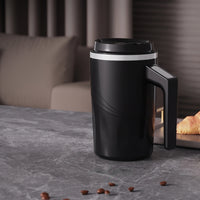 Automatic Stirring Coffee Mug with Temperature Display Insulated Electric Mixing Cup Digital Stirring Mug with Lid for Professionals, Commuters, Office, Travel, Kitchen