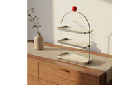 Arched Storage Rack Multipurpose Stainless Steel Cosmetic Organizer Space-Saving Arched Cup Holder Stand for Desktop, Living Room, Kitchen Counter