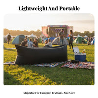 Portable & Lightweight Wind-Inflated Lounger Easy Inflation Wind-Filled Lounger No Pump Required inflatable lounger Anti-Leak Design for eventfestival-outdoorersers, Beachfestival-outdoorersers, Travelers, Camping, Music events, Picnics, Beach
