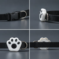 Adjustable Pet Collar with Tracker Case Comfortable Nylon Pet Tracker Collar Lightweight No Monthly Fee for Cats, Daily Walks