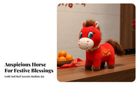 Horse Sign Doll Symbol Meaningful Cultural Design Chinese Astrological Horse Doll Adorable Appearance Auspicious Horse Stuffed Toy for Friends, Office