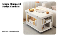 Space-Saving Foldable &coffee Trolley Multi-Functional Serving &coffee caddy adaptable Design Household Furniture dual-level Shelves for Apartment Dwellers, Hosts, catering Professionals, Living Room, Small areas, Balcony, Bedroom