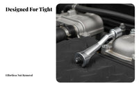 Chrome Molybdenum Steel Fuel Injector Line Socket Set Heavy Duty Injector Line Wrench Set Wide Application for Mechanics
