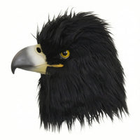 Feather-Textured Eagle Head Mask Lifelike Eagle Mask Eye-Catching Headpiece Easy to Wear for Adults, Costume Parties