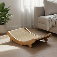 Long-Lasting & Wear-Resistant Cat Scratching Lounge Low-Shedding Curved Cat Scratching Board Stable Structure Spacious & Comfortable for Kittens, Large Cats, Living Room