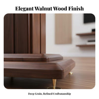 2 Pieces Wooden Speaker Stand Shock Absorption Floor Speaker Stand Vibration Reducing Studio Speaker Stands for Audiophiles, Home Theater Enthusiasts