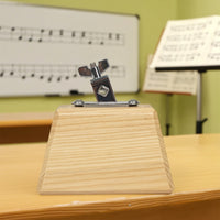 Wood Block with Mount Natural Finish Percussion Block with Clamp Easy to Attach for Drummers, Drum Kits, Practice Setups