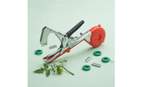 Metal Stapling Head Vegetable Stem Tying Machine Handheld Vine Tying Machine Reel Holder Plant Tie Black Grip for Farm, Garden
