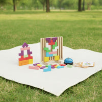 Pattern Block Game with Bell Double-Sided Block Puzzle with Bell Pattern Matching Puzzle Game Interactive Brain Teaser