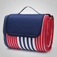 Picnic Blanket and Camping Mat with Waterproof Backing, Large Outdoor Blanket with Flannel Top and Aluminum Base, Portable Beach Mat