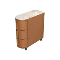 Slim Design Narrow Rolling Cart Movable with Wheels 3-Tier Narrow Storage Unit Space-Saving Side Cabinet Modern Design for Apartment Dwellers, Homeowners, Students, Living Room, Small Areas, Bedroom, Office