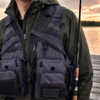 Outdoor Breathable Fishing Vest with Adjustable Straps