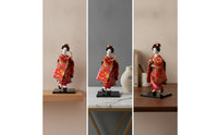 Japanese Geisha Kimono-clads Doll Collectible Japanese Geisha Doll Decorative for Collectors, Tabletop, Shelf, Living Room