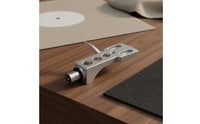 High-Gloss Finish LP Vinyl Player Holder Includes 4 High-Fidelity Cables Universal Turntable Headshell Audio Equipment Part for DJs