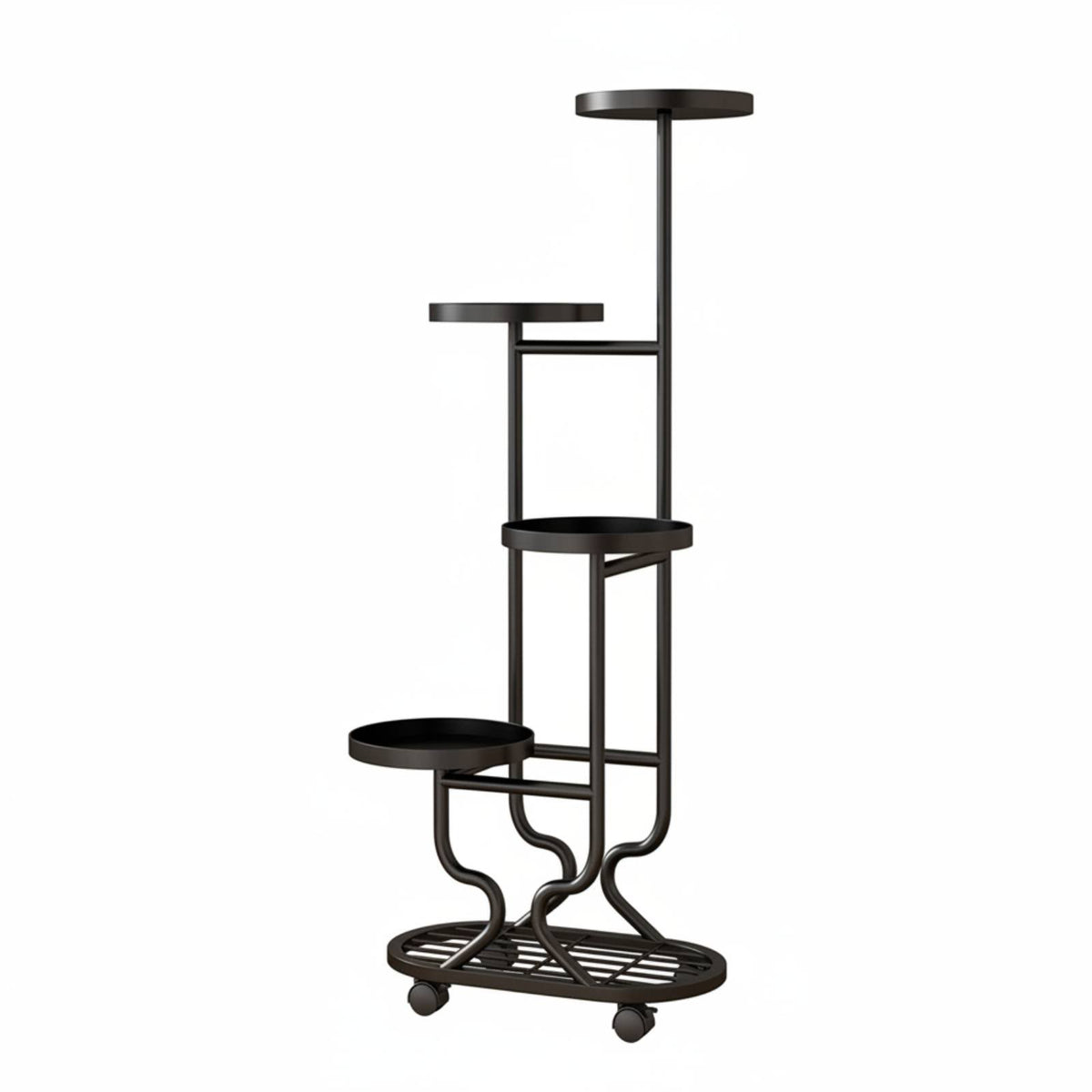 Movable Multi-Tier Plant Stand Floor-Standing Multimulti-story Planter Display Elegant design blossom Pot space-saving rackSaving for Gardeners, Apartment Dwellers, Homeowners, Living Room, Balcony, Bedroom, Corner areas