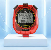 YS Stopwatch Timer Transparent Blue-Red Waterproof Multi-Lane Professional Track and Field Sports Teacher Competition Timing Watch
