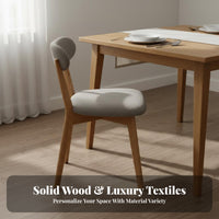High-Density Foam Cushion Solid Wood Dining Chair Stable and Sturdy Upholstered Dining Chair Easy to Clean Wear-Resistant Upholstery for Restaurant Owners, Homeowners, Apartment Dwellers, Living Room, Bedroom