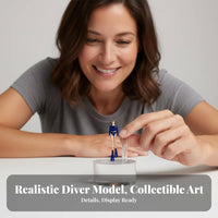 1/64 Scale Diver Figure High Detail Miniature Female Scuba Diver Detailed Craftsmanship Underwater Scene Figure for Hobbyists, Dioramas, Sand Tables