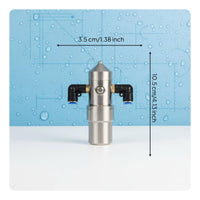 Resistant Air Atomizing Spray Nozzle Long-Lasting Construction Two-Fluid Misting Nozzle Adjustable Flow Stainless Steel Misting Head Wide Coverage for Corrugated Cardboard Production, Dust Suppression