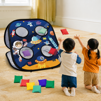 Folding Bean Bag Toss Game, Garden Games for Kids & Families, Outdoor Toys with Sticky Balls & Storage Bag, 58x49x33cm Target Game