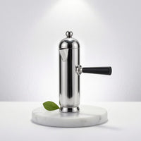 Round Base Stainless Steel Kettle Ornament Polished Silver Coffee Pot Ornament Domed Top Decorative Tabletop Kettle