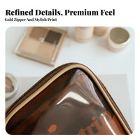 Travel Makeup Organizer Large Capacity Zippered Skincare Organizer Portable