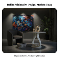 Distinctive Irregular Shape Asymmetrical Pedestal Table Light Luxury Pedestal Dining Table Italian design Household Furniture Minimalist Design for Apartment Dwellers, Interior Designers, Small areas, Restaurant, Living Room, Kitchen